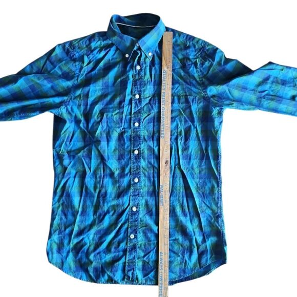 Bobby Jones Green Blue Plaid Button Down Shirt Sz M Classic Preppy Style Golf - Picture 15 of 16